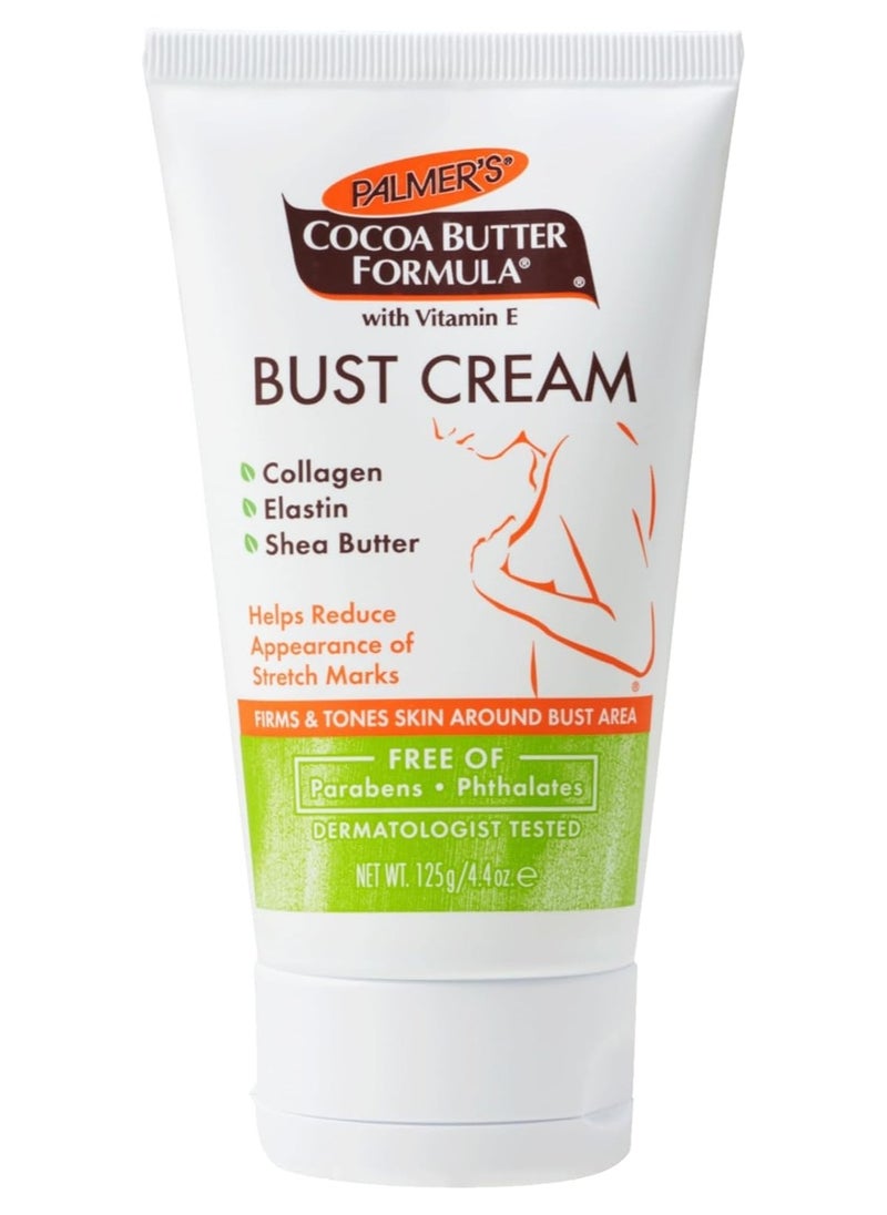 PALMER'S - Palmer's Cocoa Butter Formula Bust Cream with Vitamin E,Firm & Tones Skin Around Bust Area,Reduce Stretch Marks, Hypoallergenic Dermatologist Tested-125 Grams - Image 1