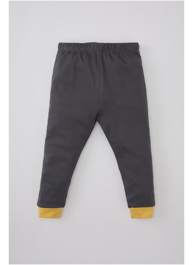 DeFacto - Babyboy Regular Fit Bike Neck Long Sleeve Knitted Pyjamas - 2 Pieces - Image 1
