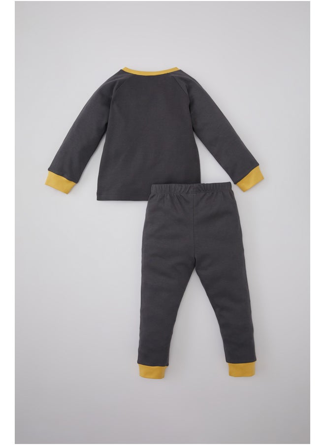 DeFacto - Babyboy Regular Fit Bike Neck Long Sleeve Knitted Pyjamas - 2 Pieces - Image 1