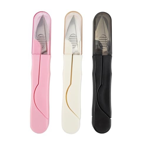 Aacehlh 3 Pcs Portable U Shape Sewing Scissors - Embroidery, Cross-Stitch, Craft Thread Cutter Needlework Scissors (3) - Image 1