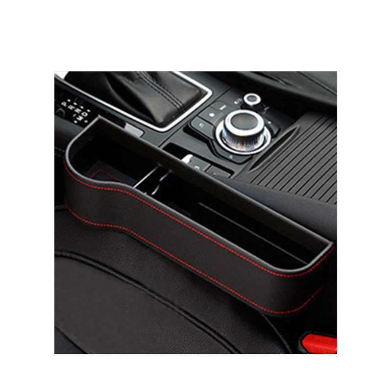 Zikra Car Seat Gap Filler Organizer Between Front seat car Organizer and Storage Box Auto Premium PU Leather Console with Cup Holder Car Pocket for Interior Essentials - Image 1