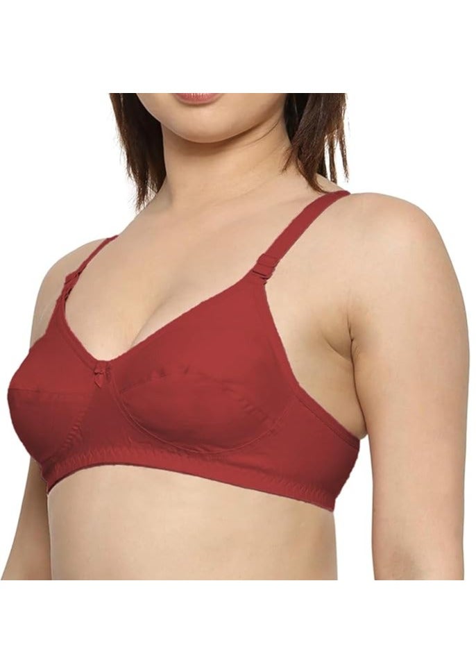 Love Bell صدرية حب بيل النسائية اليومية - مزدوجة الطبقة، تغطية عالية، صدرية مريحة طوال اليوم (ماروني) - Image 2