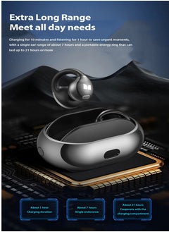 Monster AC600 Air Conduction Headset Wireless bluetooth Earphone Rotary Planet Ring Design HiFi Panoramic Stereo AI Call Noise Cancelling 21H Playback Open-ear Earclips Headphones  - Image 2