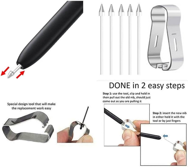 Bluetooth stylus (for Galaxy Tab S7/S8 series) - 0.7mm nib, 4096 pressure, silver - Image 3