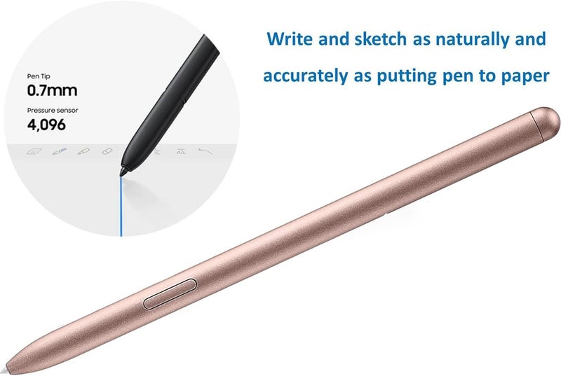 Bluetooth stylus (for Galaxy Tab S7/S8 series) - 0.7mm nib, 4096 pressure, silver - Image 2