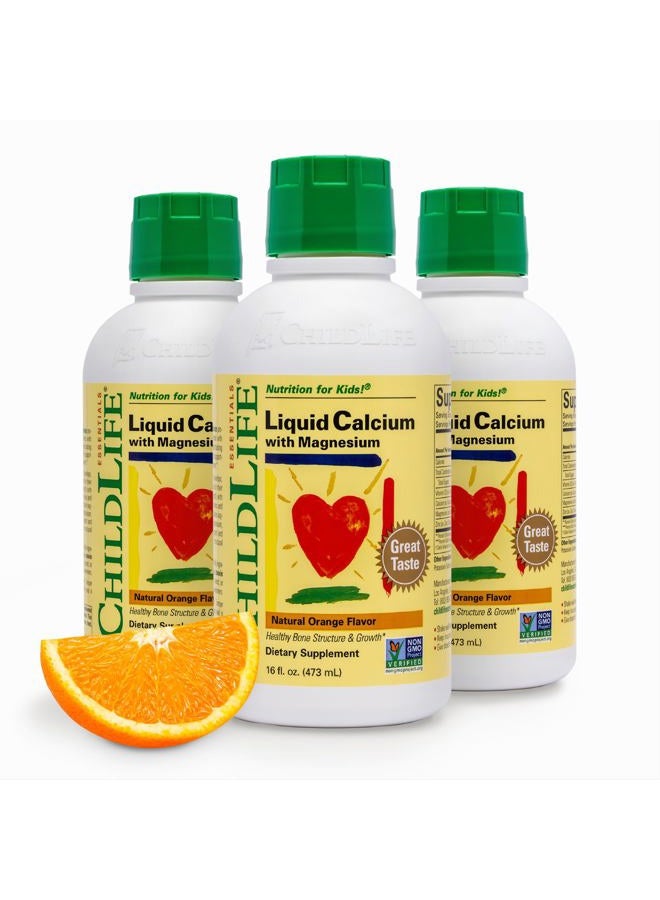 ChildLife Essentials Liquid Calcium Supplement for Kids - Baby Calcium with Magnesium, Zinc, and Vitamin D3 - Orange Flavor, 16 fl oz (1 Pack) - Image 1