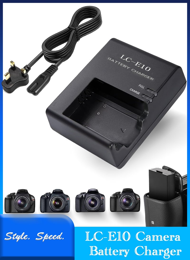 LC-E10/LP-E10 Battery Charger LC-E10C LC-E10 LC-E10E Charger Compatible with Canon EOS Rebel T7,T6,T5,T3,T100,EOS 4000D,3000D,2000D,1500D, 1300D,1200D,1100D,Kiss X50,X70,X80,X90  - Image 1