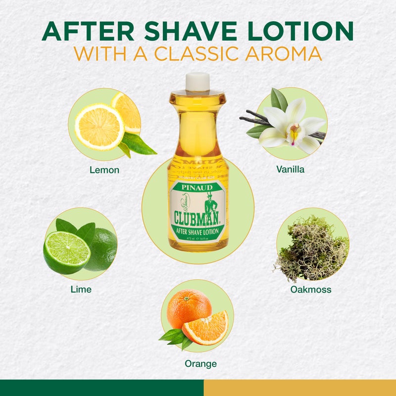 Clubman Pinaud After Shave Lotion, Soothes Skin After Shaving With Masculine Fragrance, 16 oz - Image 4