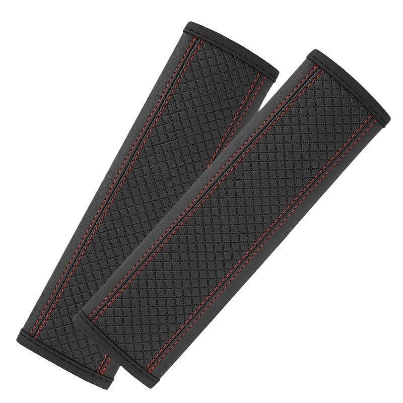 Rhombus Quilted Embossed Seat Belt Shoulder Pad - Image 1