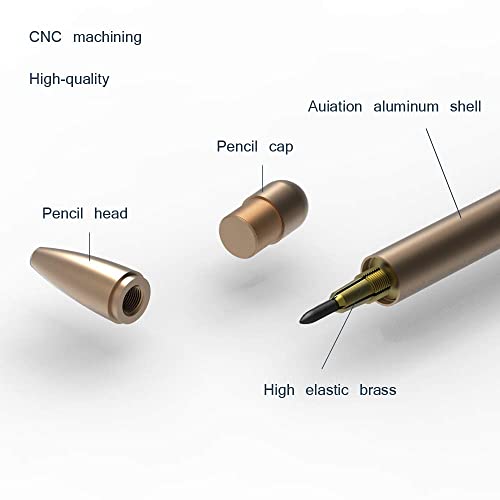 WSD Mechanical Pencil,Drawing Pencils,Sketch Pencils,Magnetic Control Pencil,Pencil Refills Diameter2.0mm, 2B Gold - Image 4