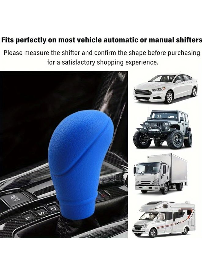 2pcs Universal Red Silicone Gear Shift Knob Cover And Handbrake Cover Set - Image 3