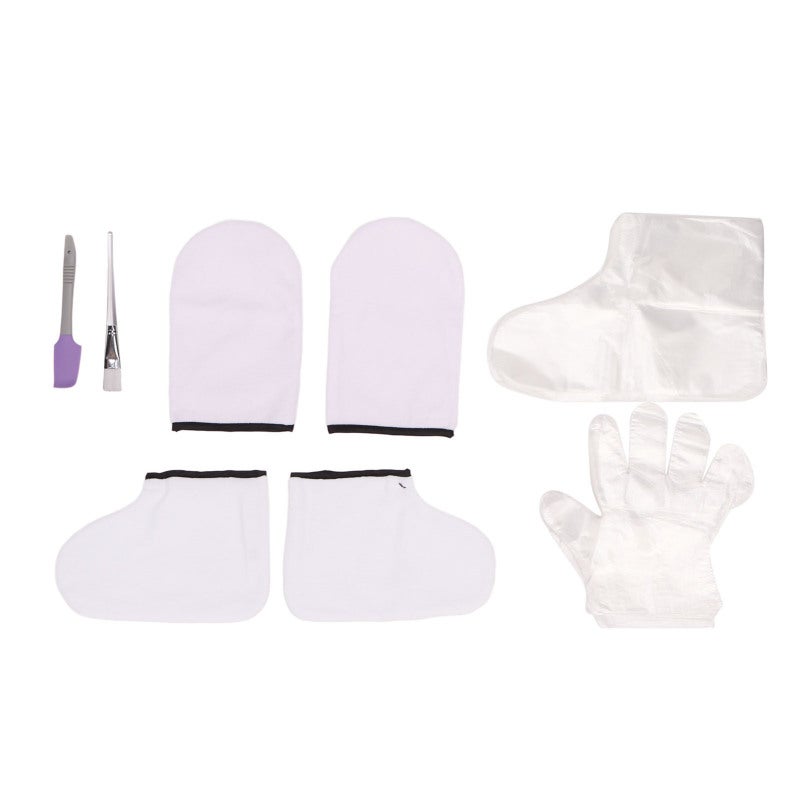 Paraffin Wax Gloves And Socks Set Adjustable Insulating Cloth Gloves Foot Socks - Professional Wax Treatment Kit with 100 Disposable Covers for Home Spa Or Salon Use - Image 4