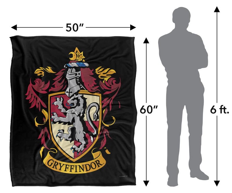 LOGOVISION Harry Potter Gryffindor Crest Officially Licensed Silky Touch Super Soft Throw Blanket 50"" x 60"" - Image 5