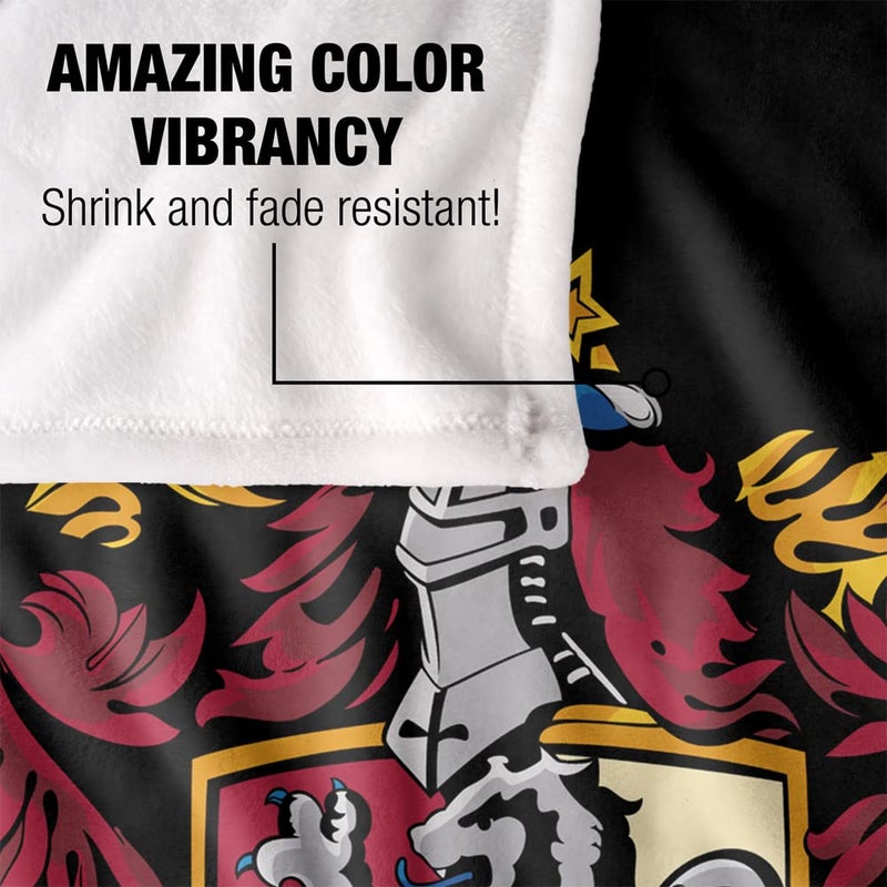 LOGOVISION Harry Potter Gryffindor Crest Officially Licensed Silky Touch Super Soft Throw Blanket 50"" x 60"" - Image 4
