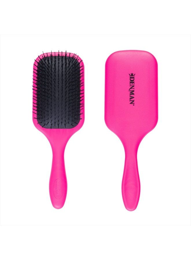 DENMAN Tangle Tamer Ultra (Pink) Detangling Paddle Brush For Curly Hair And Black Natural Hair - use with both Wet & Dry Hair, D90L - Image 1