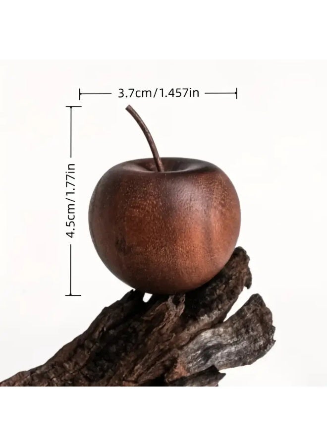 3 pcs Natural Sandalwood Apple-Shaped Diffuser Set - Solid Wood Essential Oil Diffuser, Battery-Free, Long-Lasting Fragrance, Suitable for Home and Car Use, Perfect for Holiday Decorations - Image 4
