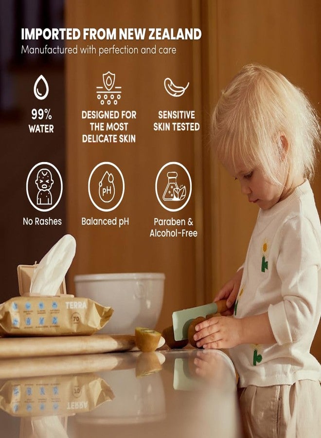 تيرا مناديل أطفال من الخيزران قابلة للتحلل الحيوي بنسبة 100% من Terra® - 10 مناديل (عبوة واحدة) | مناديل مبللة للأطفال خالية من البلاستيك والكحول، بخلاصة الكيوي غير المعطرة | لطيفة على البشرة الحساسة، مناديل أطفال طبيعية تم اختبارها من قبل أطباء الجلدية. - Image 2