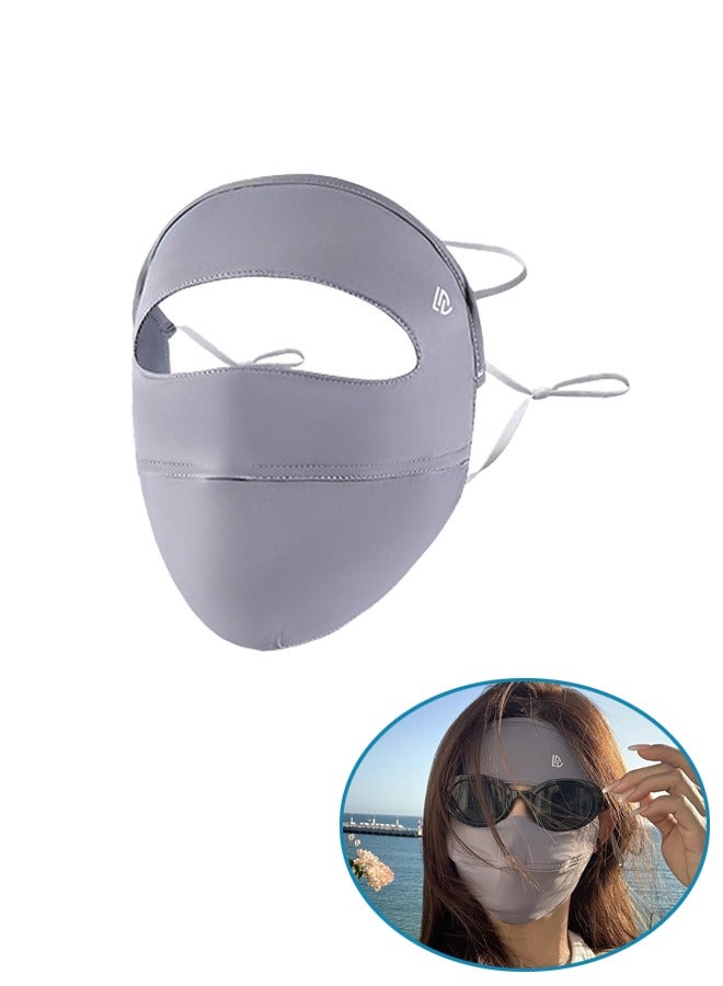 Generic Full face sunscreen mask, summer versatile UV protection breathable sunscreen mask, gray  - Image 1