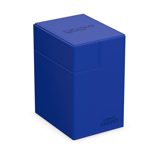 Ultimate Guard FlipnTray 133 Deck Case for 133 DoubleSleeved TCG Cards Dice Tray Blue Independent Magnetic Closure Microfiber Inner Lining - Image 1