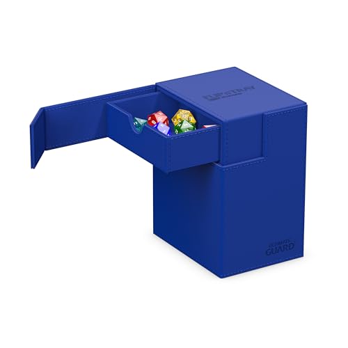 Ultimate Guard FlipnTray 133 Deck Case for 133 DoubleSleeved TCG Cards Dice Tray Blue Independent Magnetic Closure Microfiber Inner Lining - Image 5