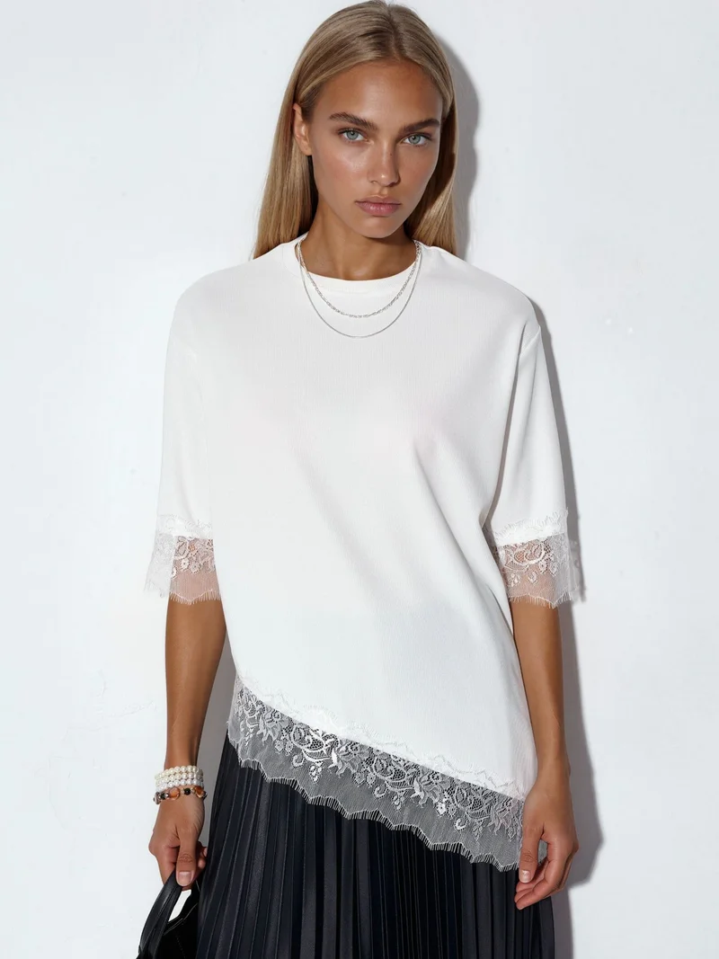 بيغ دارت BDART Oversized Lace Knit Blouse