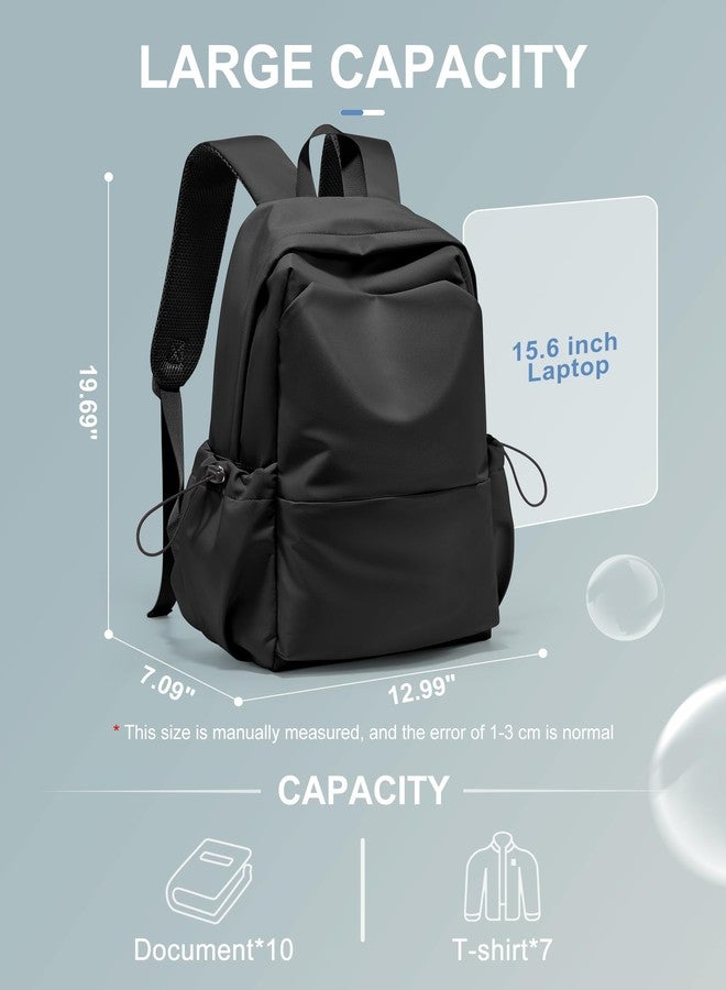 UPPACK Black Backpack For Women Aesthetic Large Backpack For Men Lightweight Gym Backpack Casual Daypack Laptop Backpack College - Image 3