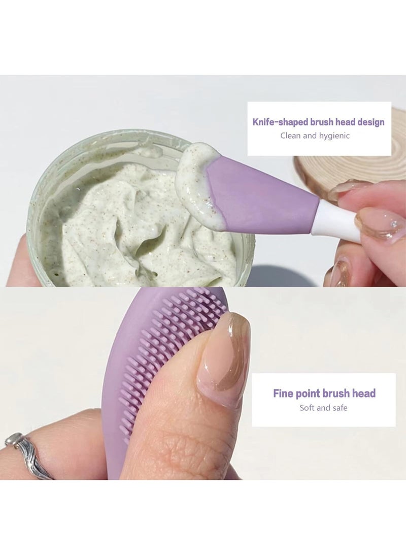 Houvida Silicone Face Mask Applicator, Facial Mask Brushes for Mud, Charcoal, Clay Mixed Mask, Soft Makeup Beauty Brush Tools for Apply Cream, Lotion (2 Packs) - Image 4