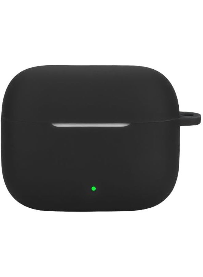 Case for OPPO Enco Buds 3 Pro and Enco Air 4i Case Silicone Protective Case for OPPO Enco Buds 3 Pro and Enco Air 4i Case with Carabiner Keychain Anti-lost (Black)