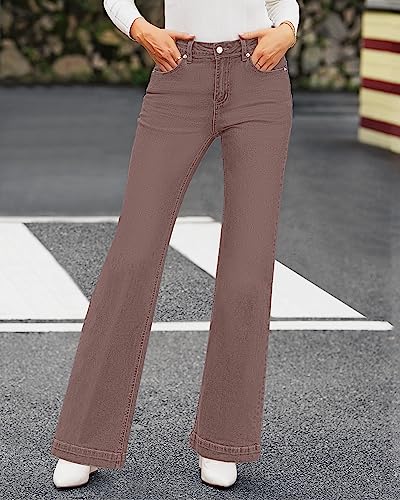 GRAPENT High Waisted Wide Leg Jeans for Women Vintage Wash Sizes 8-10 - Image 4
