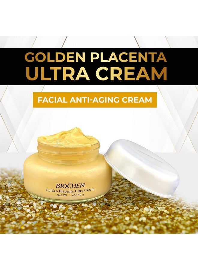 Biochem Golden Placenta Ultra Cream 1.41 Oz / 40 G Antiaging Facial Moisturizer With Placenta Extract For Skin Radiance Allinone Solution - Image 3