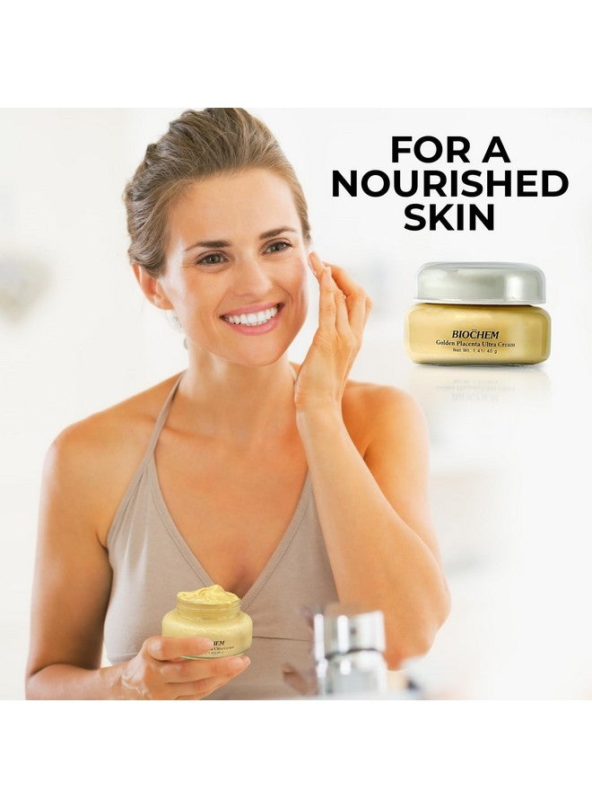 Biochem Golden Placenta Ultra Cream 1.41 Oz / 40 G Antiaging Facial Moisturizer With Placenta Extract For Skin Radiance Allinone Solution - Image 5