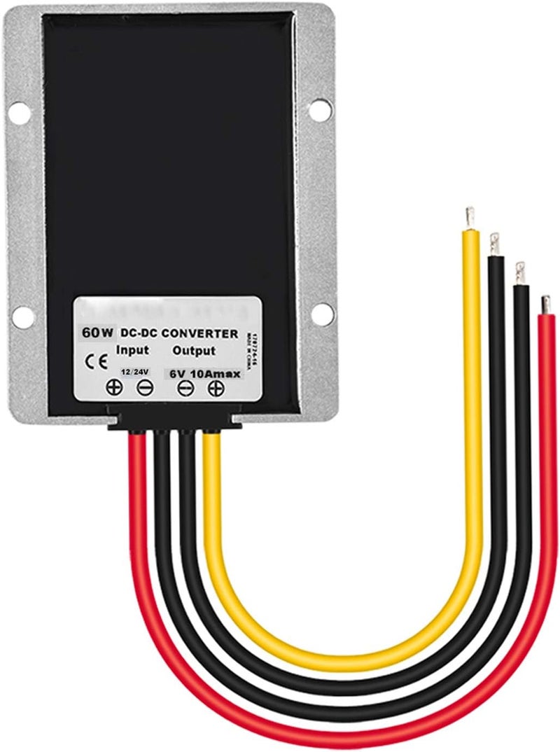 MGGi محول ومنظم جهد من نوع DC/DC لتخفيض الجهد من 12V/24V إلى 6V بقدرة 10A وطاقة 60W، مكون إمداد الطاقة، محول نوع “باك”， مقاوم للماء، يُستخدم في عربات الجولف، الرافعات، السيارات. - Image 5