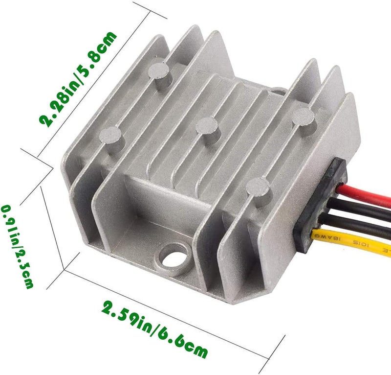 MGGi محول ومنظم جهد من نوع DC/DC لتخفيض الجهد من 12V/24V إلى 6V بقدرة 10A وطاقة 60W، مكون إمداد الطاقة، محول نوع “باك”， مقاوم للماء، يُستخدم في عربات الجولف، الرافعات، السيارات. - Image 4