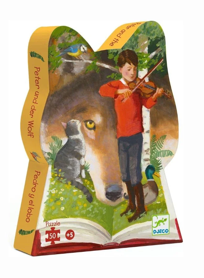DJECO Silhouette Puzzle - Peter And The Wolf 50 Pcs