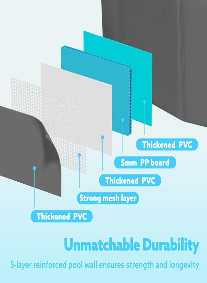 Sloosh Foldable Dog Bath Pool - Collapsible Dog Pet Pool Bathing Tub Kiddie Pool 32" x 8" (Grey) - Image 3