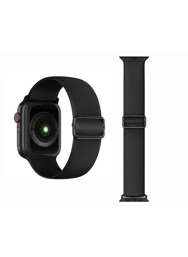 نيبمينينت سوار سولو لوب قابل للتعديل من السيليكون لساعة أبل سيريز 1/2/3/4/5/6/SE مقاس 40/38 مم أسود - Image 2