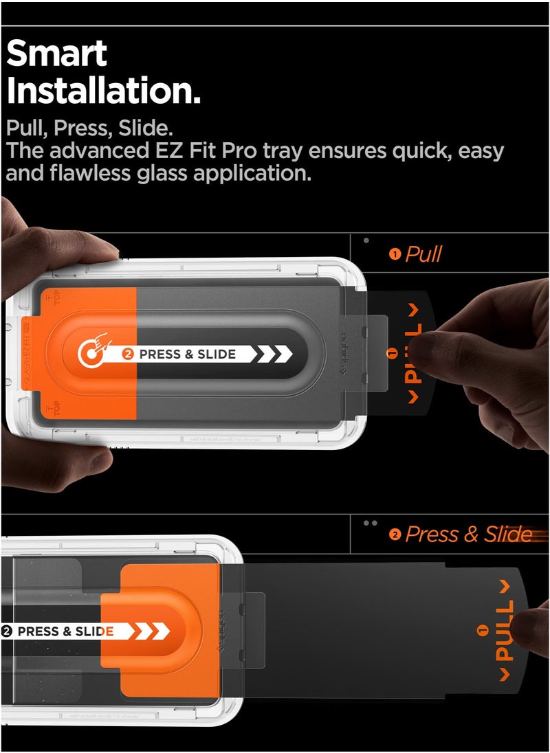Spigen GLAStR EZ Fit PRO HD for Samsung Galaxy S25 EDGE Tempered Glass Screen Protector [1 PACK] with Easy Install Tray - Case Friendly  - Image 2