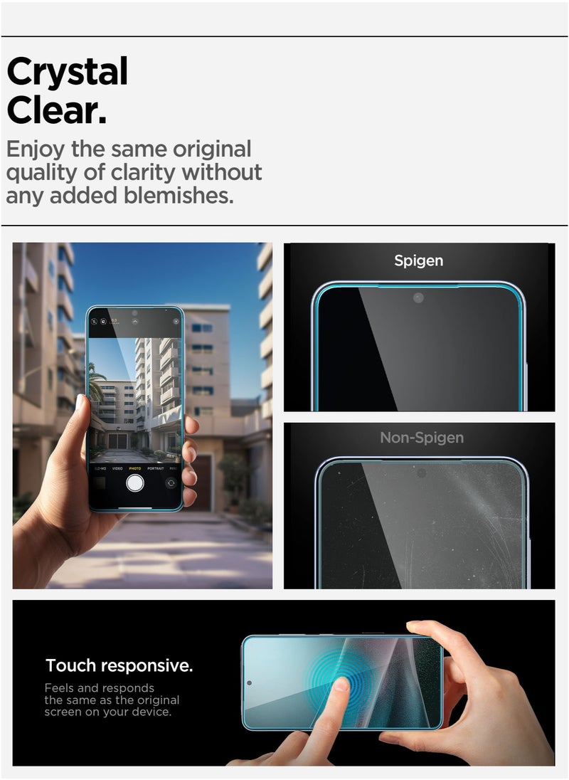 Spigen GLAStR EZ Fit PRO HD for Samsung Galaxy S25 EDGE Tempered Glass Screen Protector [1 PACK] with Easy Install Tray - Case Friendly  - Image 5