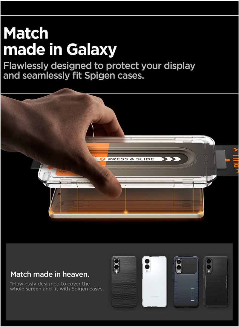 Spigen GLAStR EZ Fit PRO HD for Samsung Galaxy S25 EDGE Tempered Glass Screen Protector [1 PACK] with Easy Install Tray - Case Friendly  - Image 3