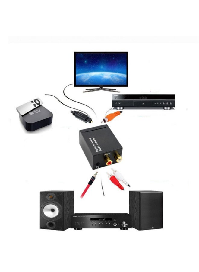 Direct Sales Digital To Analog Audio Converter Upgraded Version With 3.5MM Headphone Interface Analog To Digital-Color:Host + Power Supply + Optical Fiber + Manual - Image 4