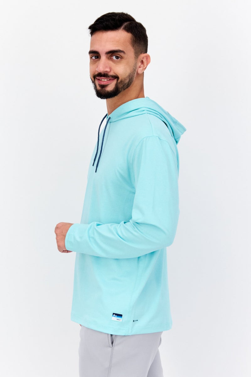 Hurley Men Sportswear Fit Long Sleeves Outdoor Hoodies, Turquoise - Image 2