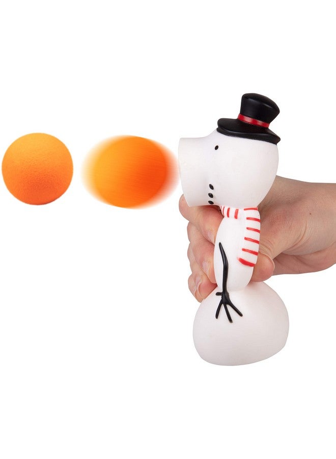 Hog Wild Snowman Popper Toy Squeeze & Shoot Foam Balls Up To 20Ft Winter Snow Gift For Kids Boys & Girls - Image 2
