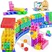 Apluses 45PCS Magnetic Blocks Transparent Magnet Cubes Toddler Building Blocks Sensory Autism Gifts for Kids Ages 3 Preschool Travel Toys for 35 Year Old Boys and Girls - Image 2