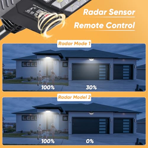 MoMyofdy 6PACK Solar Lights Outdoor Waterproof, 6500K Dusk to Dawn Solar Street Light Motion Sensor with Remote Control, LED Security Light for Outside Garden Yard Parking Lot, Outdoor Flood Lights - Image 4