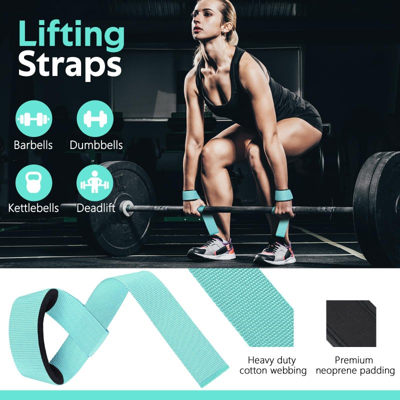 WALITO 7Pcs Barbell Pad Set for Hip Thrust - Squat Pad,Gym Accessories for Women with Bar Bad,Bench Press, with Gym Ankle Straps,Resistance Bands for Working Out,Lifting Strap,Carry Bag - Image 4