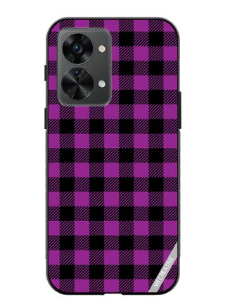 Protective Case Cover For OnePlus Nord 2T Purple And Black Chequered Design Seamless Pattern Design Multicolour - pzsku/Z11B40F16D35112541EE4Z/45/_/1676660128/33c493e8-968e-4d3d-97a9-57f4f712d5c3