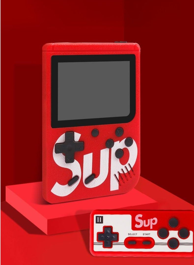 Handheld Game Console, Portable Retro Video Game Console with 400 Classical FC Games, 3-Inch Screen, 1020mAh Rechargeable Battery Support for Connecting TV and Two People to Play Together (Red).  - Image 4