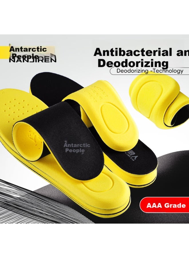 Antarctic 3 Pairs Pack Odor-resistant Insoles Military Training Insoles Soft Elastic Long-lasting Anti-odor Antibacterial Shock-absorbing Running Shoes Insoles For Men And Women Size 46 - Image 4