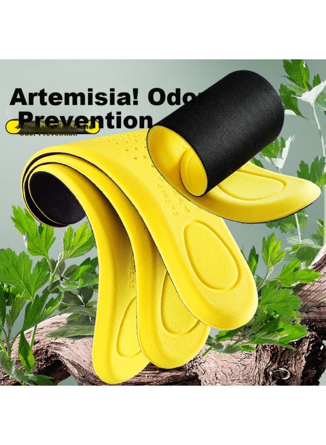Antarctic 3 Pairs Pack Odor-resistant Insoles Military Training Insoles Soft Elastic Long-lasting Anti-odor Antibacterial Shock-absorbing Running Shoes Insoles For Men And Women Size 46 - Image 2