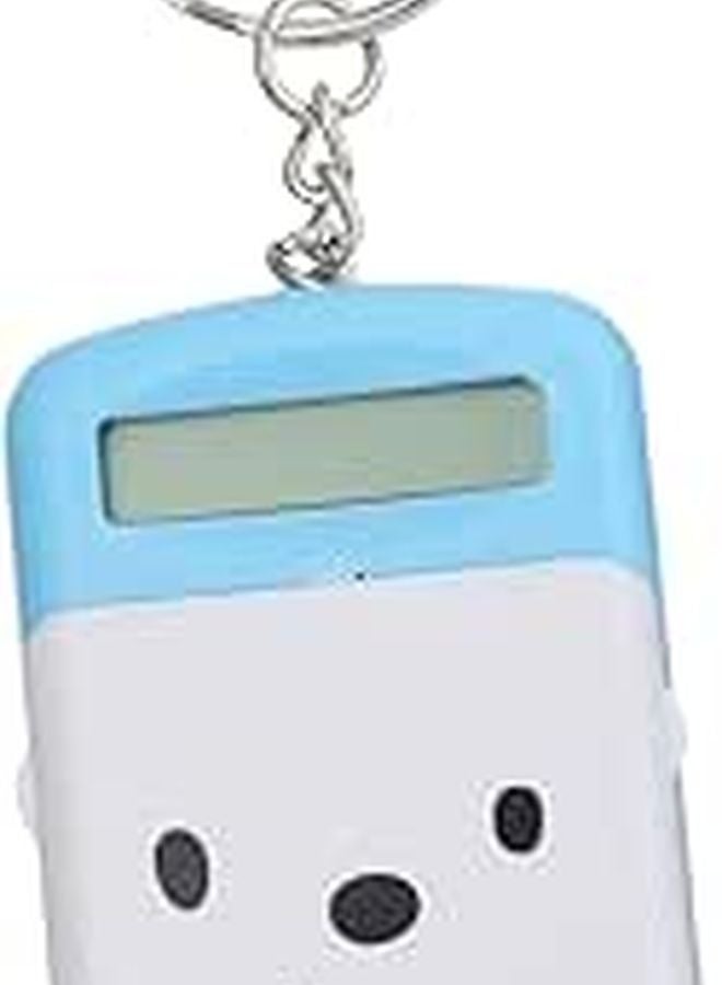 2Pcs Mini Portable Basic Calculator Lightweight Cartoon Design For Students Pocket Blue - Image 1